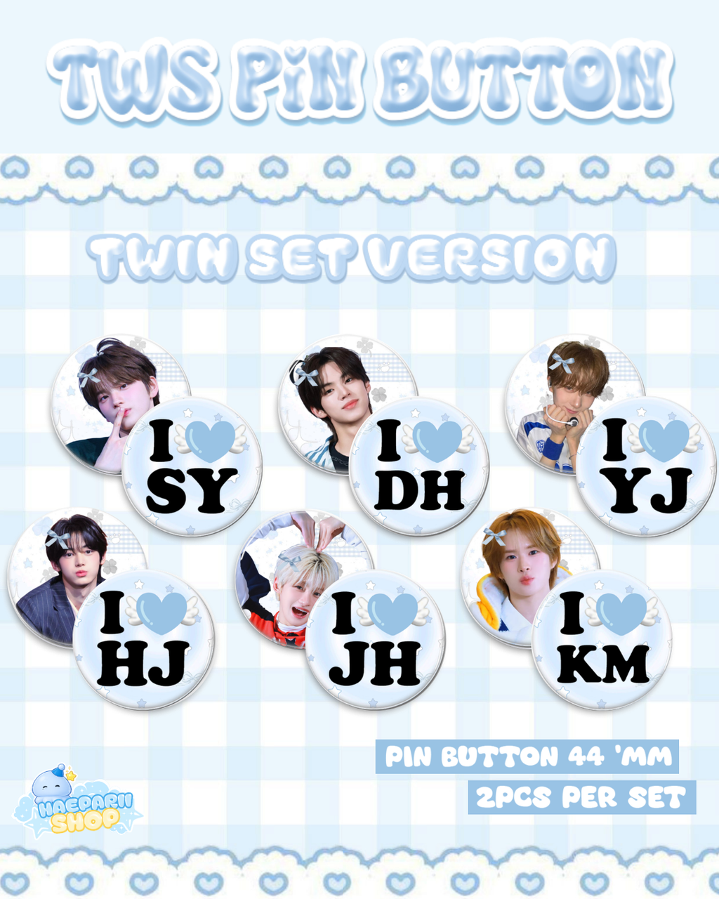 [PRE-ORDER] TWS Pin Button Twin Set