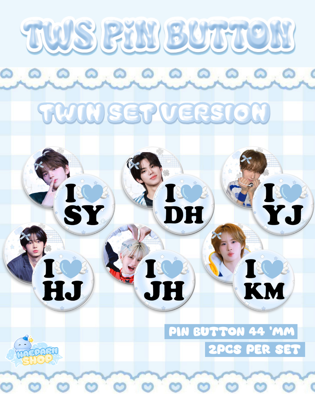 [PRE-ORDER] TWS Pin Button Twin Set